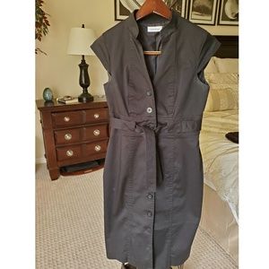 3/$15 Calvin Klein Button Front Tie-Waist Dress